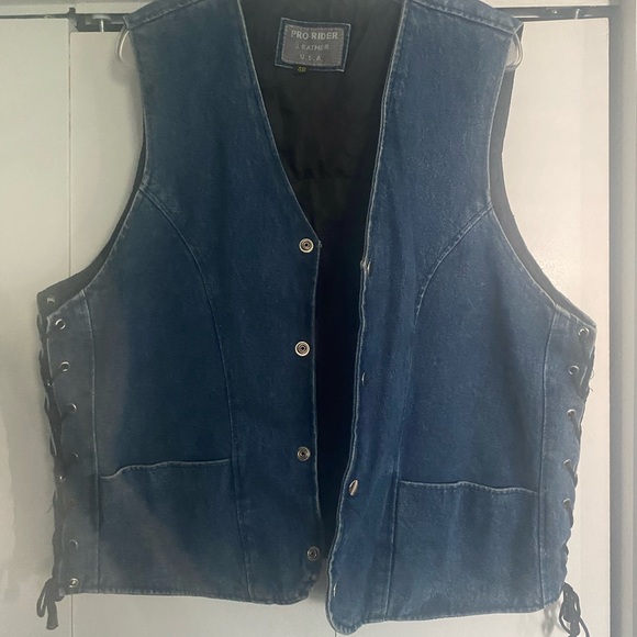 Pro Rider Denim Vest . - Picture 8 of 10